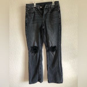 American Eagle. Black Jeans. Wide leg. Size 6 Regular